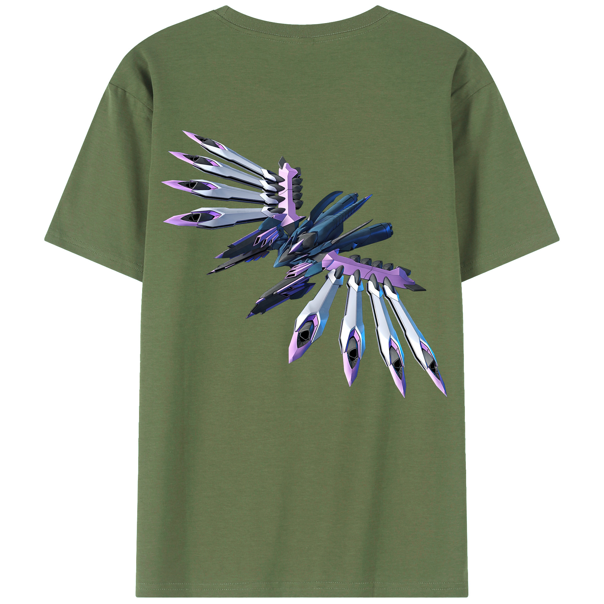 （画像用） 機動戦士ガンダム Mobile Suit Gundam 綿100％ メンズ半袖Tシャツ（バックプリント） 通気性